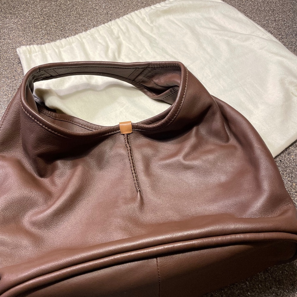 UGG Slouchy Leather Hobo Brown EUC